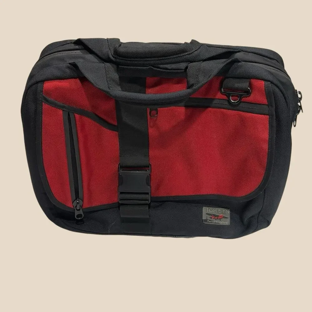 Tom Bihn Zephyr Travel Bag One Size Black Red Shoulder Messenger- NO STRAP